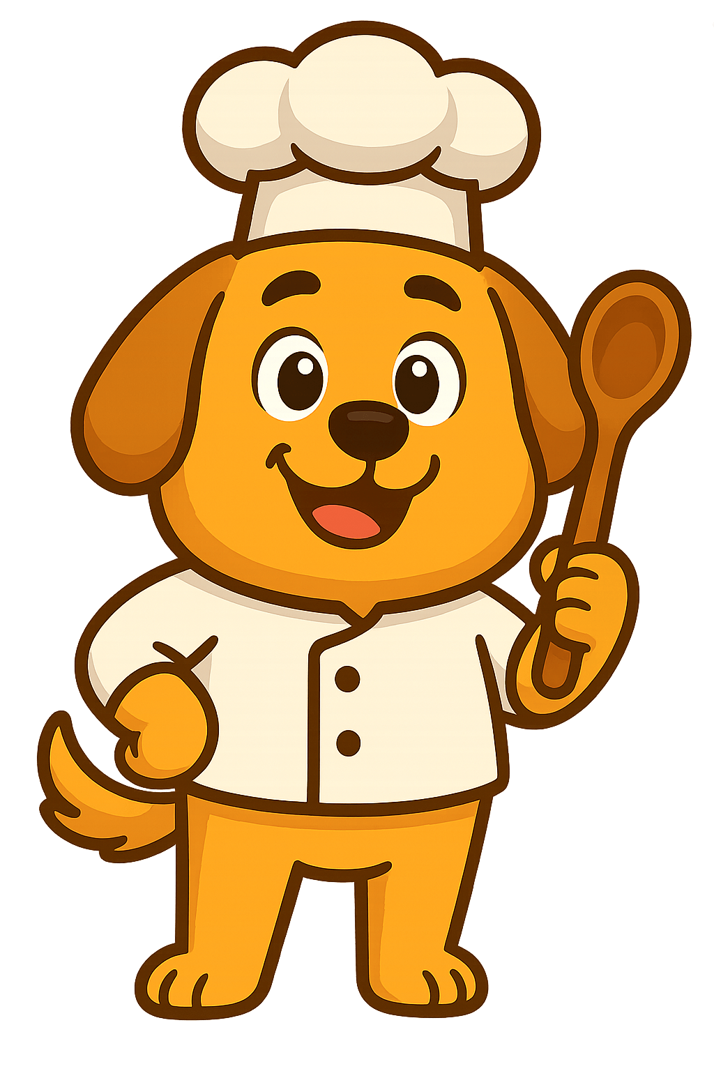 Mascote TailChef com chapéu de chef